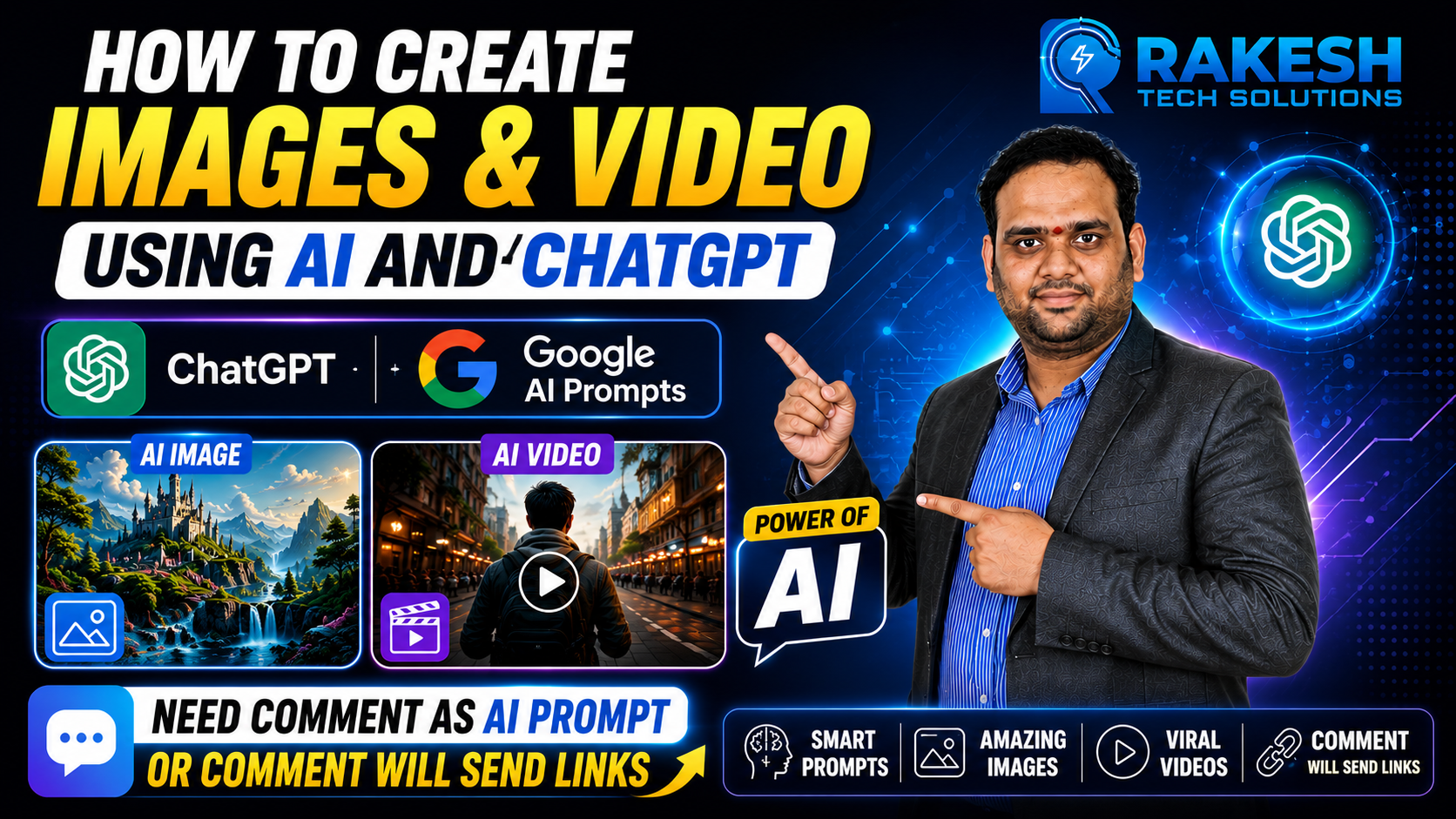 Create AI Images and Videos with ChatGPT Prompts & Google AI Prompts