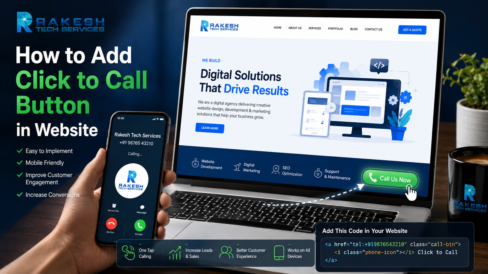 How to Add a Click to Call Button in Website