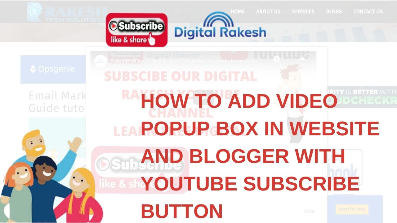 Add video popup box in website and blogger