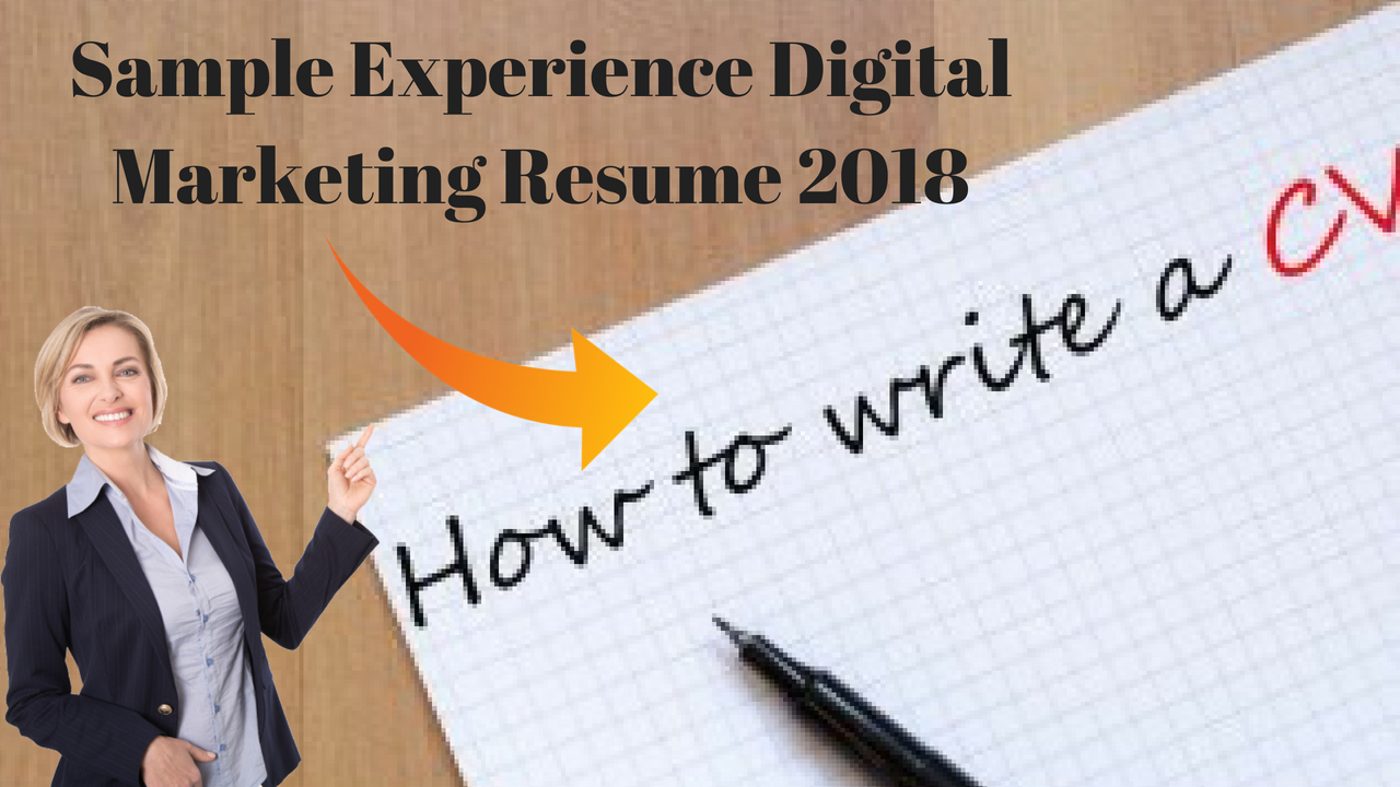 Sample Experience Digital Marketing Resume 2018