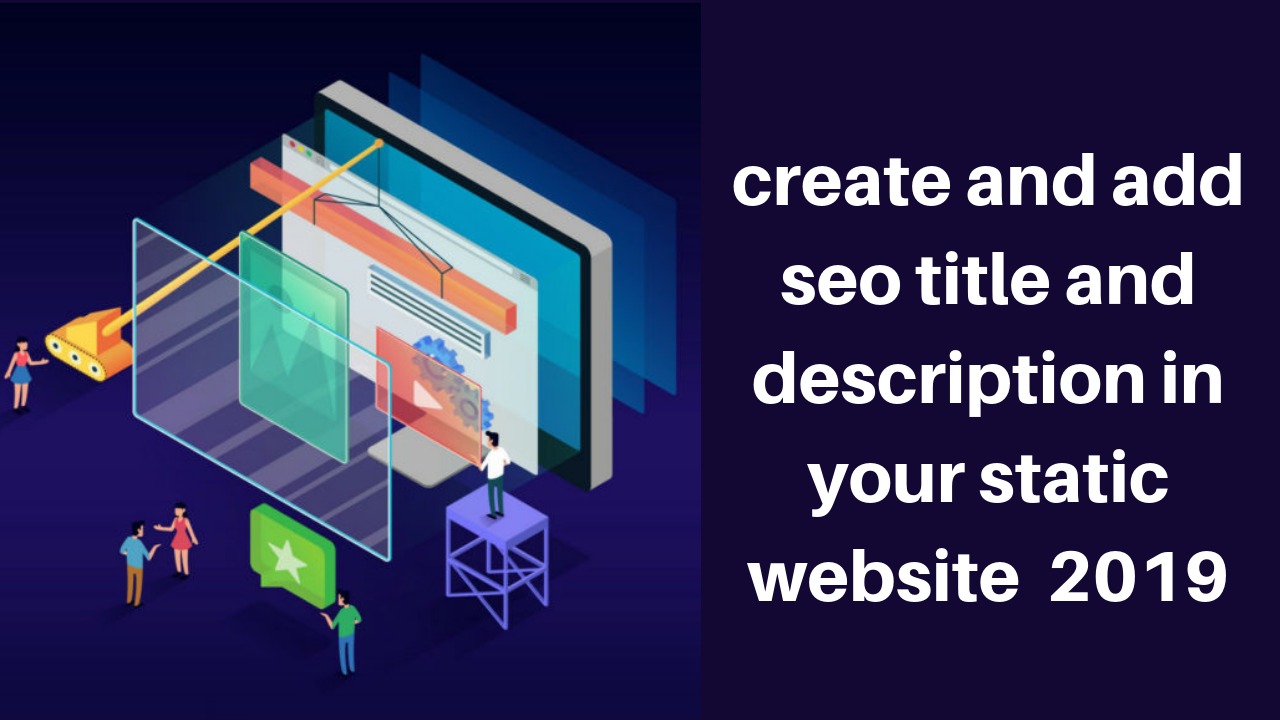  create and add seo title and description in your static website