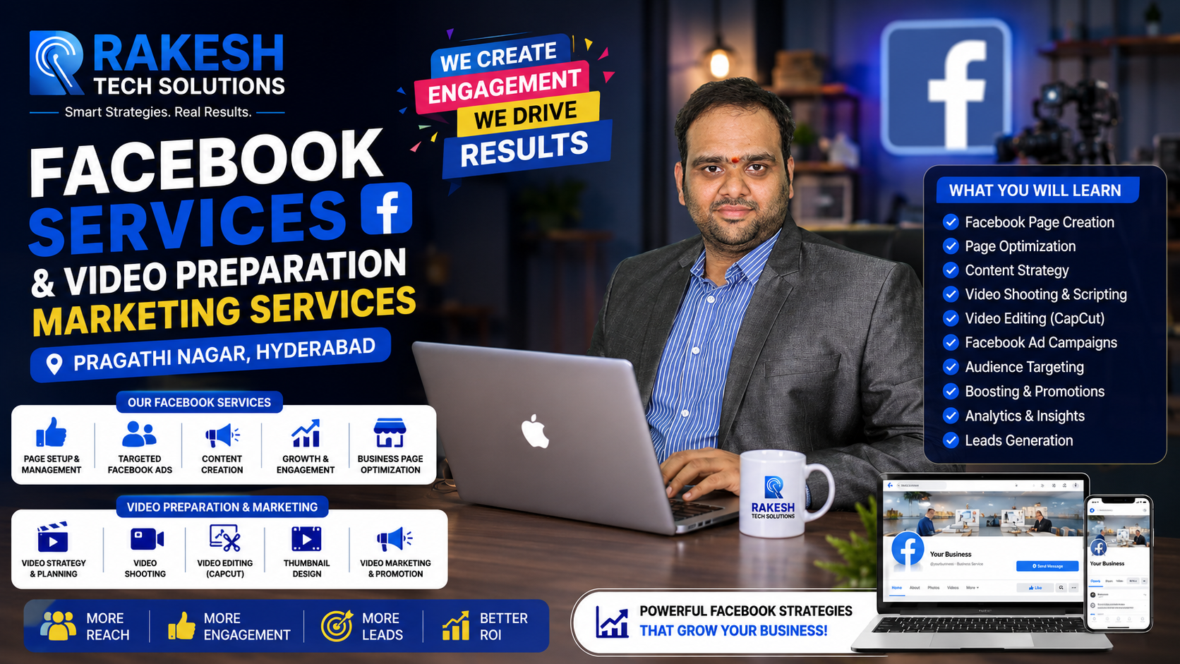 Facebook Services and Video Preparation Marketing Services in Pragathi Nagar Hyderabad