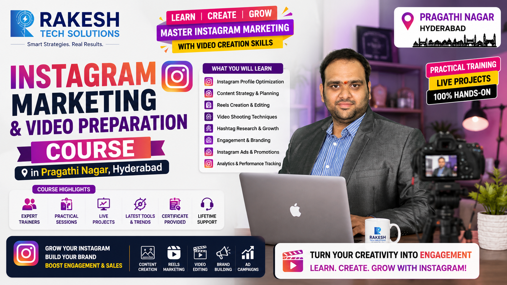 Instagram Marketing and Video Preparation Course in Pragathi Nagar Hyderabad